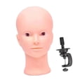 thumbnail image 4 of Bunblic Female Wigs Head Mannequin Hat Display Rack Multipurpose Hairpieces Show Professional Realistic Cap Display Stand Cap Holder Without Makeup, 4 of 8