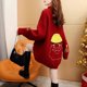 thumbnail image 4 of Suéter de punto para mujer, prenda holgada y versátil, edición coreana de Navidad, estilo perezoso, sencillo, combina con todo, invierno, 2023, 4 of 5