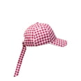 thumbnail image 3 of Wonder Nation Girls Baseball Hat, Red and White Gingham Print Tie Back, 3 of 5