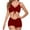 Red, variant on Elainilye Fashion Bikini Sets for Women Bikini with Chest Pad Without Steel Support Sexy Strap Split Swimsuit Beach Two Piece Set,Black