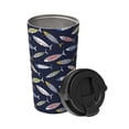 thumbnail image 2 of Logiee Sardine Print Stainless Steel Coffee Tumbler, Travel Coffee Mug, Insulated Coffee Mug with Lid, Spill Proof Coffee Cup, Portable Thermal Mug, 2 of 8