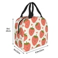 thumbnail image 3 of Lsque Hand Drawn Strawberry Pattern Lunch Bag Women/Men Insulated Lunch Box,Small Leakproof Cooler Food Lunch Containers Reusable High Capacity Lunch Tote Bags, 3 of 6