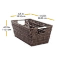 thumbnail image 3 of Whitmor Rattique Small Shelf Tote, Java, 3 of 3