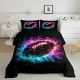 thumbnail image 2 of Manfei Boys Football Game Queen Comforter Set,Rugby Lovers Bedding Sets,Cyan Black Brown Bedding Comforter Set For Boys Kids,Microfiber Bedroom Decor Reversible,3pcs, 2 of 8
