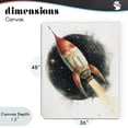 thumbnail image 4 of Stupell Industries Contemporary Journey To Space Rocket Canvas Art, 36 x 48, by Ray Powers, 4 of 8