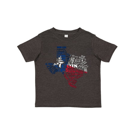 

Inktastic Texas Word Salad- State Outline with Flag Gift Toddler Boy or Toddler Girl T-Shirt