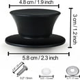 thumbnail image 4 of Universal Pot Lid Replacement Knobs, Silicone Pan Lid Holding Handles, Great for Slow Cookers, Skillets and Kitchen Cookware Lids and Covers, Black, 2 Pack, 4 of 8