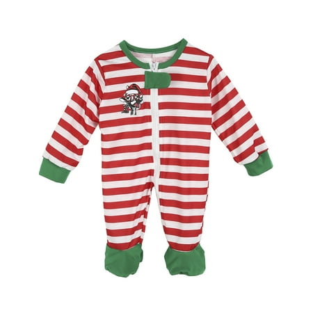 

Springcmy Family Matching Christmas Striped Long Sleeve Pajamas Sets