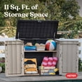thumbnail image 4 of Keter Store-It-Out Midi Horizontal Durable Resin Outdoor Storage Shed With Heavy Duty Floor and Locking Latch, Beige, 4 of 20