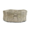 thumbnail image 5 of COVERS&ALL Round Dining Table Set Cover, 12 Oz Waterproof UV & Weather Resistant Patio Indoor Outdoor Bistro Garden Lawn Furniture Cover with Air Vents & Drawstrings (60"Diameter x 23"H, Beige), 5 of 6