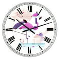 thumbnail image 1 of DesignArt Grande Horloge Murale Placido Flamant Rose, 1 of 2
