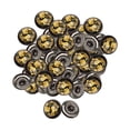 thumbnail image 2 of 50 botones para ropa, botones de costura de moda, botones metálicos redondos para abrigos. Oro negro, 2 of 9