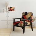 thumbnail image 2 of Designart "Angle Profond en Rouge et Noir II" Chaise d'Appoint Rembourrée Abstraits Rouges - Fauteuil Moderne pour Chambre, 2 of 7