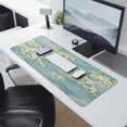 thumbnail image 2 of Gold Blue Waves&nbsp;mousepad Gamingwaterproofnon Slip&nbsp;for Office Home Work Gaminggaming Mouse PadRubber Base Mousepad with Stitched Edges 31.5x11.8inches, 2 of 7