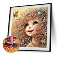 thumbnail image 2 of Kit Con Forma Especial Parcial DIY 5D Niña 40x40cm, 2 of 7