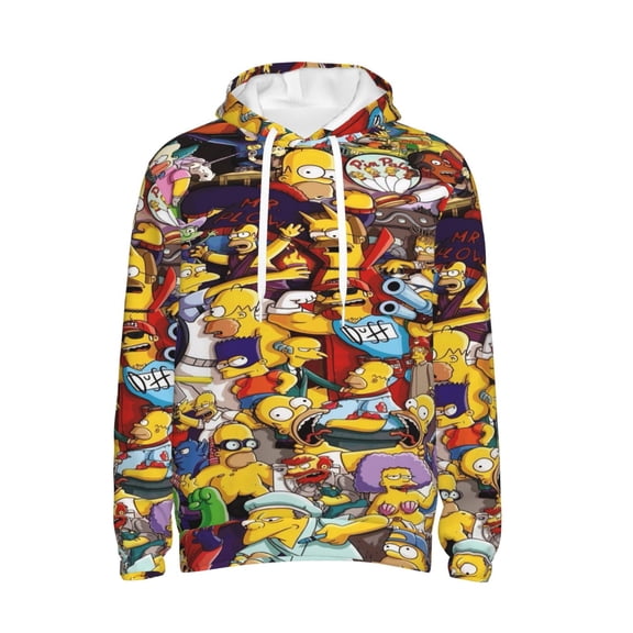 Simpsons Trendy Cartoon Men'S Fleece Hooded Hoodie, hoodies for women men with pockets,Fall Fashion 2025 Pullover Sweaters Winter Clothes