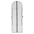 thumbnail image 1 of Bolsas de ropa de gran tamaño plegables blancas con borde negro zhenshenaoxiaoao Protector de ropa a prueba de polvo para vestidos de novia vestidos largos trajes, 1 of 10