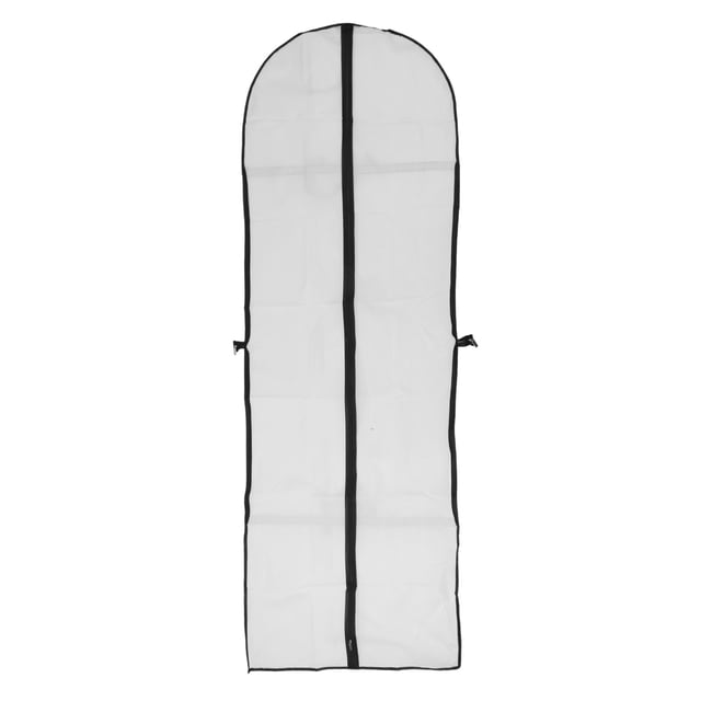 Bolsas de ropa de gran tamaño plegables blancas con borde negro zhenshenaoxiaoao Protector de ropa a prueba de polvo para vestidos de novia vestidos largos trajes