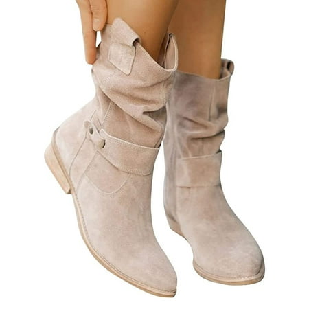 

Solid Casual Ankle Booties 9 Size Choose 35/36/37/38/39/40/41/42/43 Gift for Christmas Birthday New Year 36 Apricot