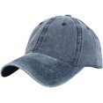 thumbnail image 1 of LinYooLi Casquette de Baseball Rétro Unie pour Femmes Hommes Sensation Denim Tendance Chapeau Crâne Réglable Toutes Saisons Décontracté, 1 of 5
