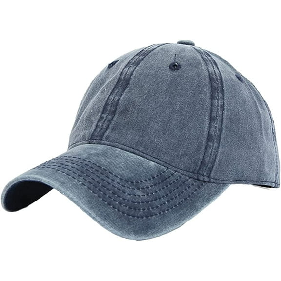 CoCopeaunt Retro Solid Baseball Cap for Women Men Trendy Denim Feel Soft Adjustable Skullcap Hats All Season Casual