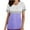 Purple, variant on Aofany Scrub Tops for Women Stretchy Womens Scrub Tops Color Block Basic Nurse Working Uniform V Neck Short Sleeve Scrubs Blouse with Pockets
