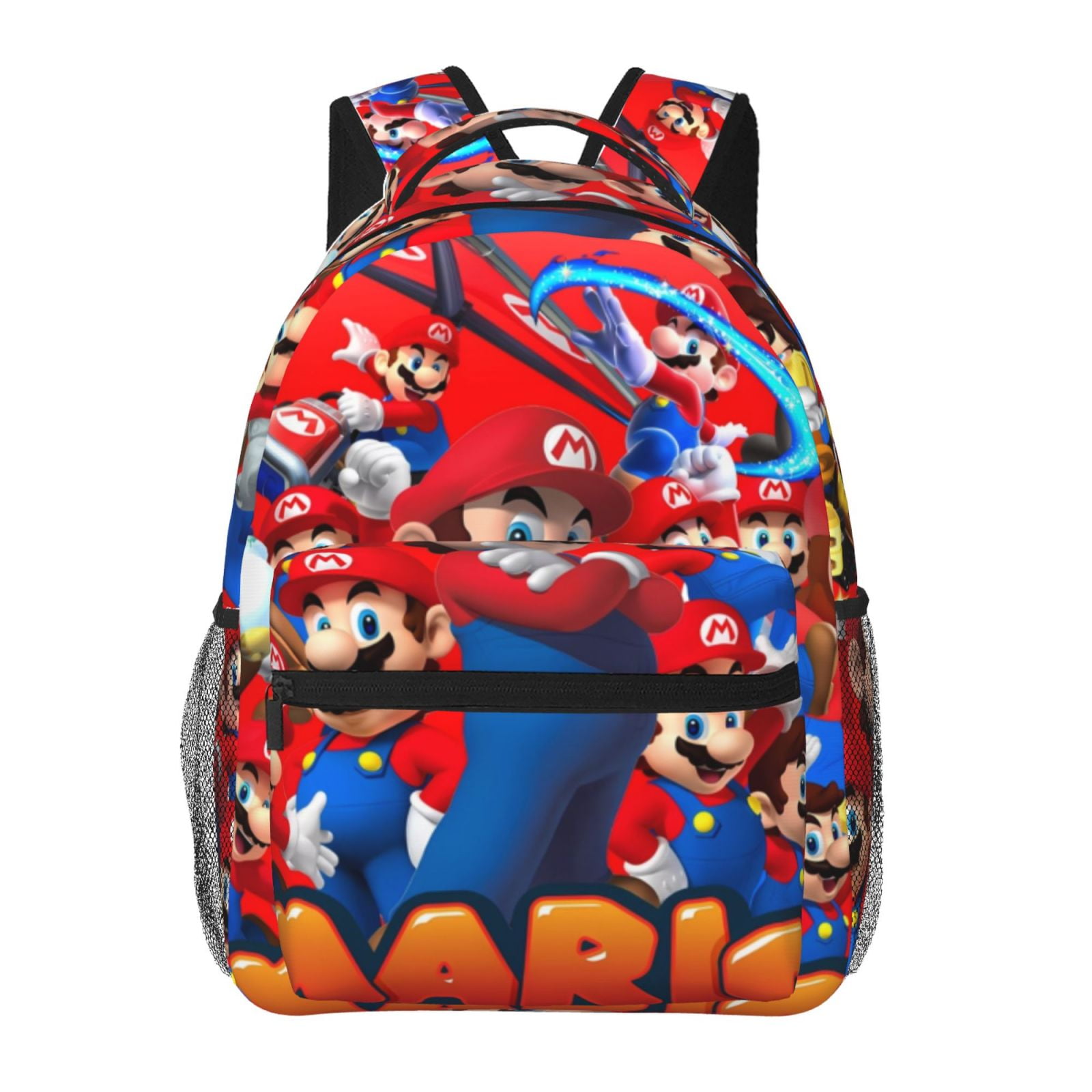 Yiaed Mario Print Backpack High School Bookbag, Lightweight Casual