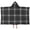 Black and White, variant on Rainbow Checkered Pattern Teens Hooded Bath Towel Wrap for Ages 3 To 12,Quick Dry Lightweight Soft Microfiber Bath Beach Pool,50"x30"