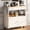White, variant on 35.4'' W Rolling Kitchen Island with Storage Cabinet, Portable Mobile Island Table with 2 Drawers, Wood Top Kitchen Cart with Towel Rack & Lockable Wheels, White