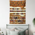 thumbnail image 3 of Tribal Tapestry, Traditional African Folk with Cultural Featured Trippy Icons Boho Abstract Design, Wall Hanging for Bedroom Living Room Dorm Decor, 60W X 80L Inches, Multicolor, by Ambesonne, 3 of 5