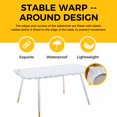 thumbnail image 4 of Spring Daisy Floral Table Cloths for 8 Foot Rectangle Tables, Yellow Plaid Summer Botanical Patio Waterproof Elastic Fitted Tablecloths, Washable Rectangular Table Cover for Camping, 4 of 8