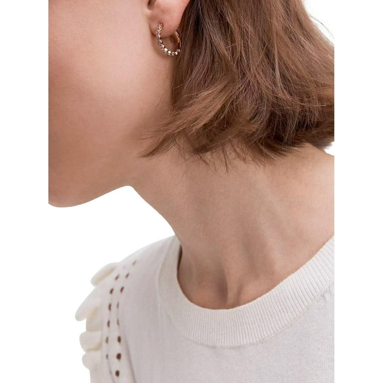 Kate Spade New York Women's Full Circle Huggies Earrings in Rose