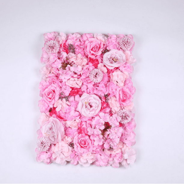 Pared de flores artificiales, rosa de seda de pared de flores artificiales, utilizada para bodas, pared de flores de rayón, utilizada para fiestas, decoración de fondo de escenario, 33 oso de fresa Juguete
