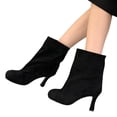 thumbnail image 1 of Botas Ternero Ancho Cuadradas Mujeres Cómodas para Otoño Invierno, 1 of 9