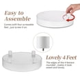 thumbnail image 5 of Hanobe Round Decorative Vanity Tray for Dresser Bathroom Perfume Trays Circle White Pedestal Stand Wood Riser for Display Decor Dresser, 5 of 10