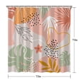 thumbnail image 5 of Boho Floral Shower Curtain 72x72 Inches - Tropical Leaves, Vintage Botanical Print, Waterproof Fabric for Chic Bathroom Decor, Modern Farmhouse & Bohemian Style, 5 of 5