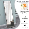 thumbnail image 4 of Juiluna 65" x 23" Full-Length Mirror Wall Mounted/Floor Mounted Wooden Frame Dressing Mirror for Living Room Bedroom Cloakroom, 4 of 9