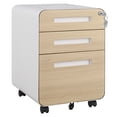 thumbnail image 1 of Secure 3-Drawer Metal File Cabinet – Lockable, Fully Assembled, Mobile Under Desk Storage on 5 Wheels, Anti-Tilt, Fits A4/Letter/Legal Files – Perfect for Home Office Organization, 1 of 7