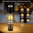 thumbnail image 3 of Wireless Led Bottle Light Rechargeable Table Lamp With 5200 Mah Battery 3000 K + Rgb Dimmable Portable Touch Table Lamp Ip54 Waterproof Led Bottle La, 3 of 5