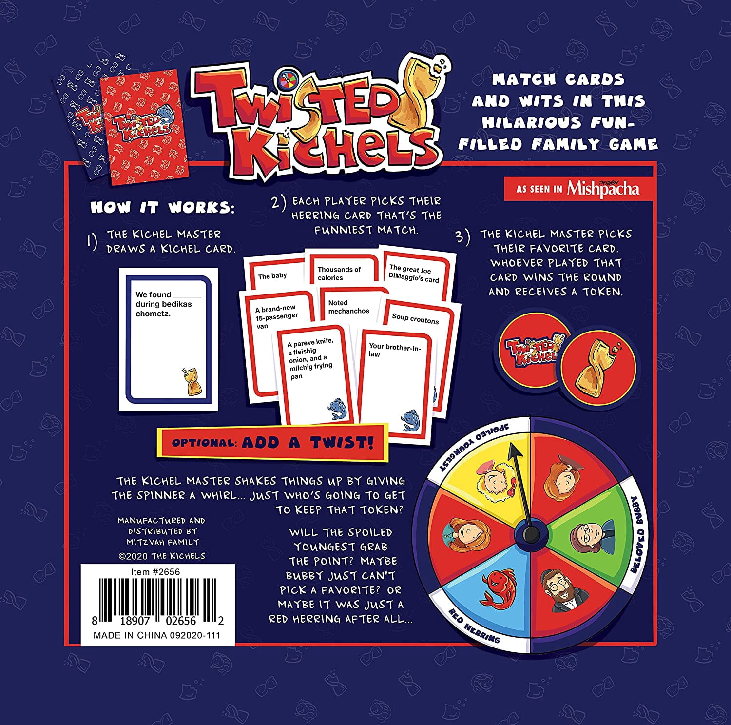 Mitzvah Family Twisted Kichels Cardstock Board Game