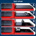 thumbnail image 5 of Spec-D Tuning Soft Quad Fold Tonneau Cover Compatible with 2005-2010 Dodge Dakota, 2011 Ram Dakota, 2006-2009 Mitsubishi Raider 78", 6.5FT Long Bed, 5 of 7