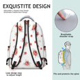 thumbnail image 5 of Pioneer Flower Floral Print Pattern Backpack for School, Cute School Bag with Adjustable Shoulder Straps and Padded Back, 15.3"x11"x7.1", 5 of 5