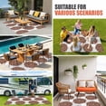 thumbnail image 4 of Brown Dahlia Outdoor Rug for Patio/Deck/Porch, Non-Slip Large Area Rug 3 x 5 Ft, Vintage Abstract Grey Flowers Floral Indoor Outdoor Rugs Washable Area Rugs, Reversible Camping Rug Carpet Runner, 4 of 8