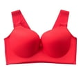 thumbnail image 3 of Sngxgn Bra for Women - V Neck Low Impact Wireless Sports Bra Yoga Padded Workout Bra(Red,40/90C), 3 of 9