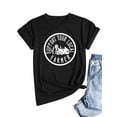 thumbnail image 1 of Women Farm Graphic Support Your Local Farmer Letter Printed T-Shirt, 1 of 7