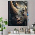 thumbnail image 4 of Realistic Rhino Portrait Canvas Print, Wall Art for Living Room, Bedroom, Office, Hallway, Study, 4 of 8