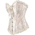 thumbnail image 2 of Szivyshi Women's Overbust Sweetheart Lace Up Plastic Bones Corset Bustier Top, 2 of 4