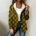 thumbnail image 5 of Cutuoiiu Jackets for Women Casual Winter Plaid Fleece Lined Button Long Sleeve Warm Hooded Jackets Gifts, 5 of 5