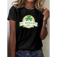 thumbnail image 1 of Clover Design for a St. Patrick'S Day T-Shirt, Featuring Short Sleeves And a Crew Neck, Perfect for Camisetas de verano para mujer, manga corta, cuello redondo, casual, lindo, con gráficos, camisetas, 1 of 6