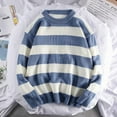 thumbnail image 2 of Vedolay Sweaters for Young Men Vintage Sweatshirt Male Pullover Tops Blue,2XL, 2 of 4